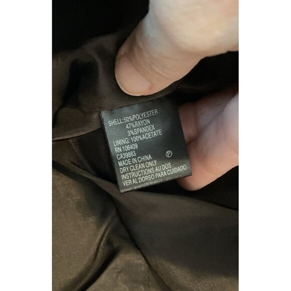 Tahari‎ Arthur S. Levine Dark Brown 3 Button Blazer Jacket Size 12 Career Office - Picture 9 of 9